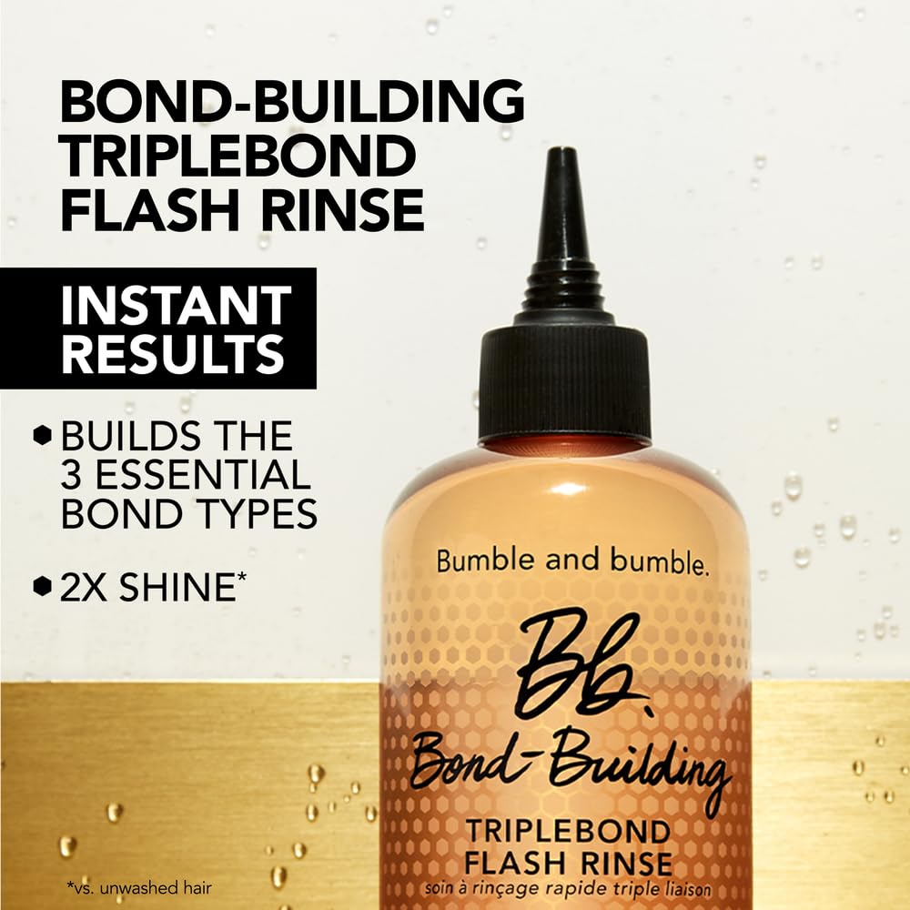 Bumble and bumble after use shiny hair detail showing increased gloss and visibly healthier-looking strands