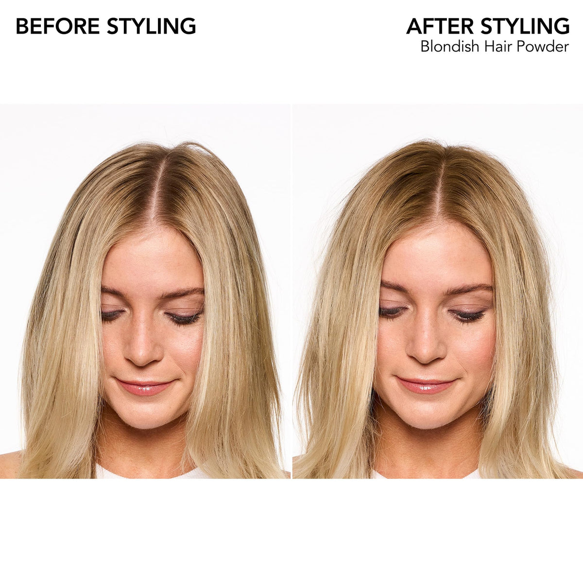Bumble and bumble spraying onto roots demonstrating quick refresh benefit