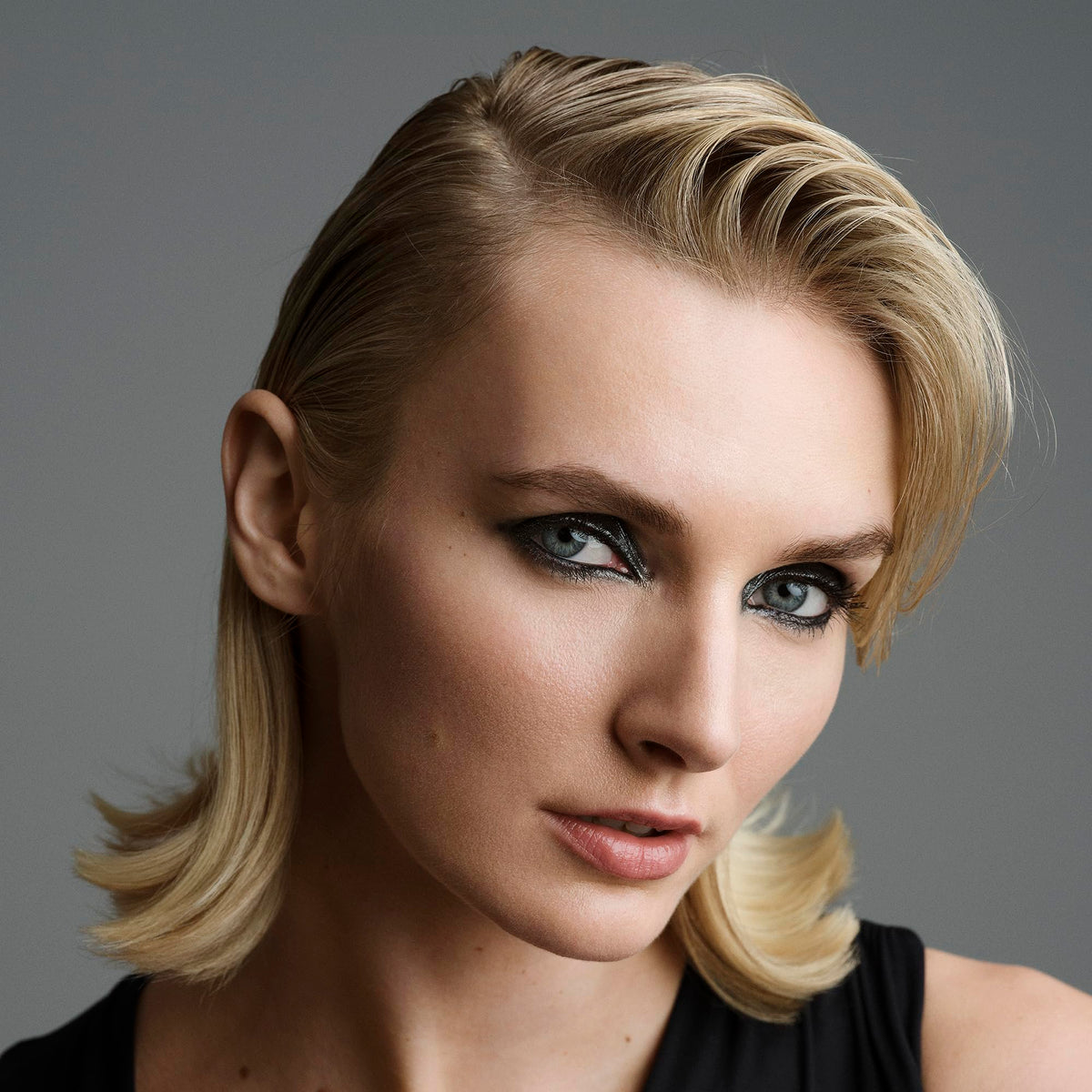 bumble and bumble finished hairstyle showing polished shine and lived-in texture