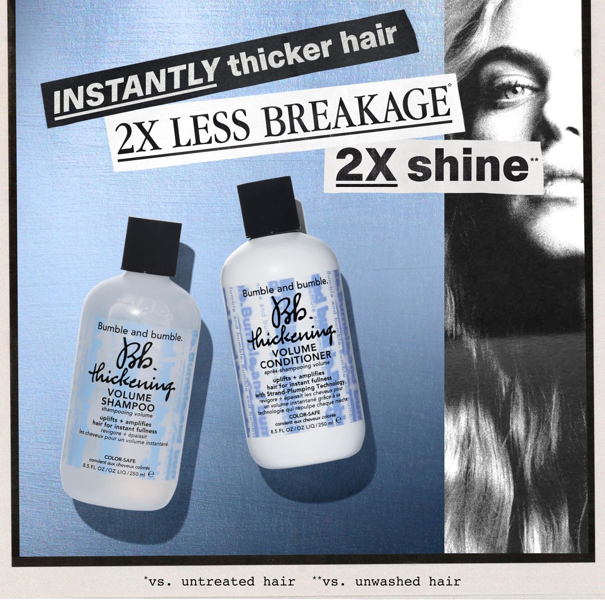 Bumble and bumble. creamy conditioner texture illustrating lightweight hydration