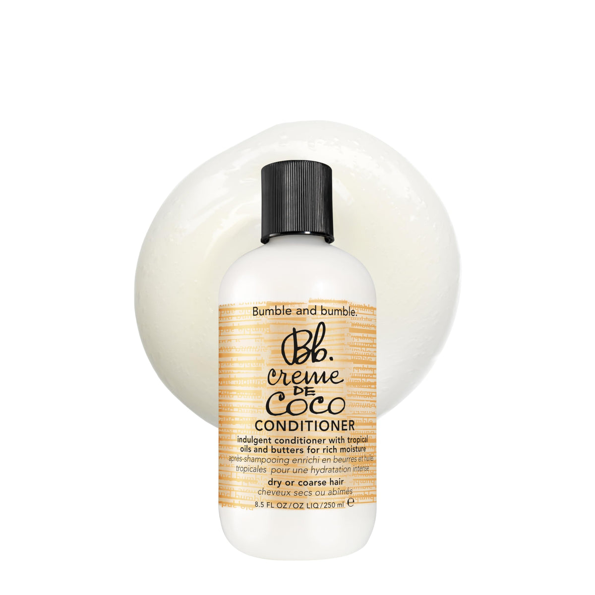 Bumble and bumble front packaging showing product benefit of rich moisture