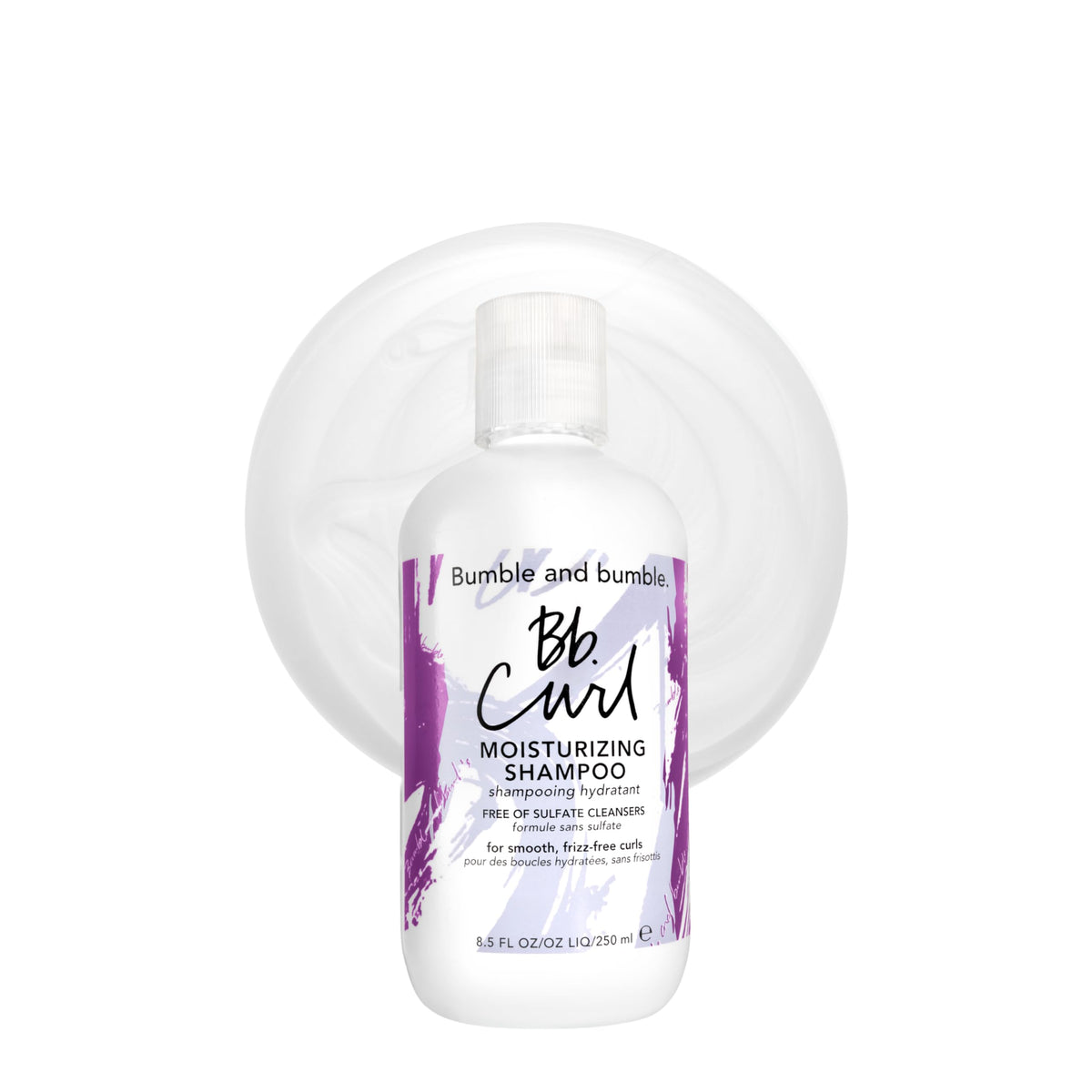 Bumble and bumble shampoo front packaging showing product and benefit of hydration