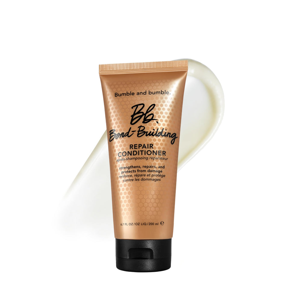 Bumble and bumble front bottle showing product and benefits