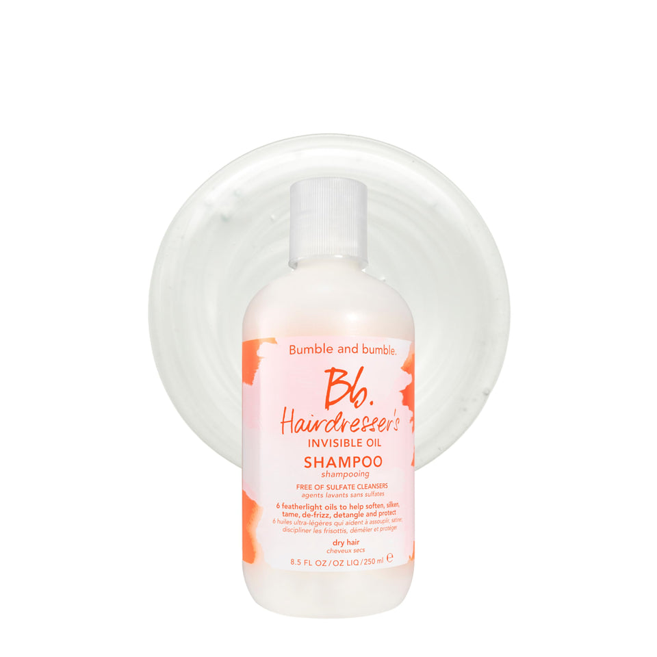 Bumble and bumble front bottle showing product and brand for clear identification and appeal