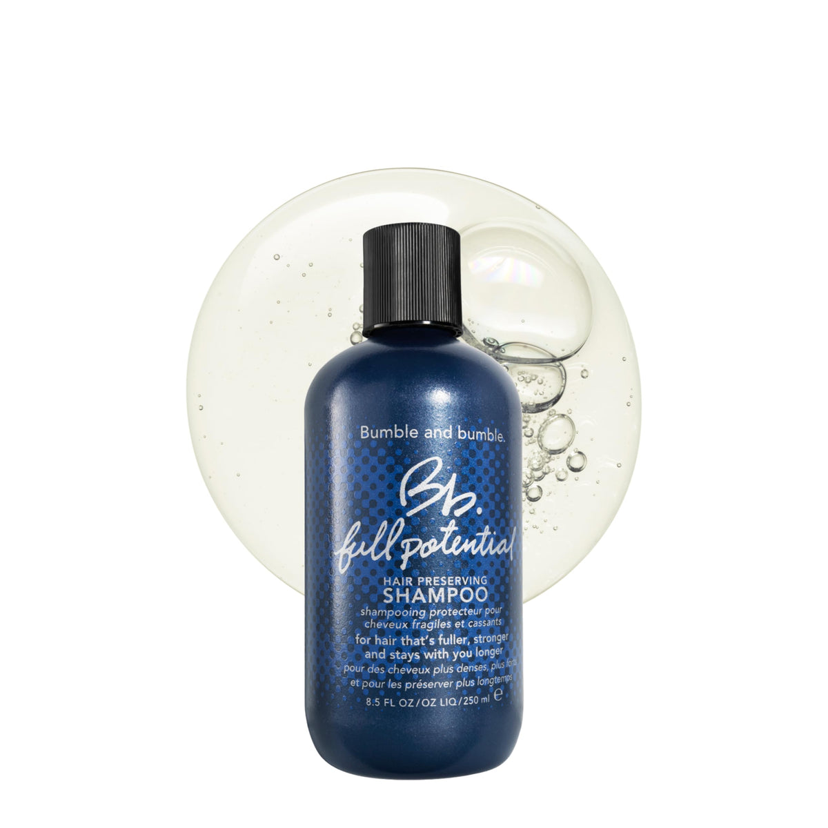Bumble and bumble front packaging showing bottle and label for clear identification and trust