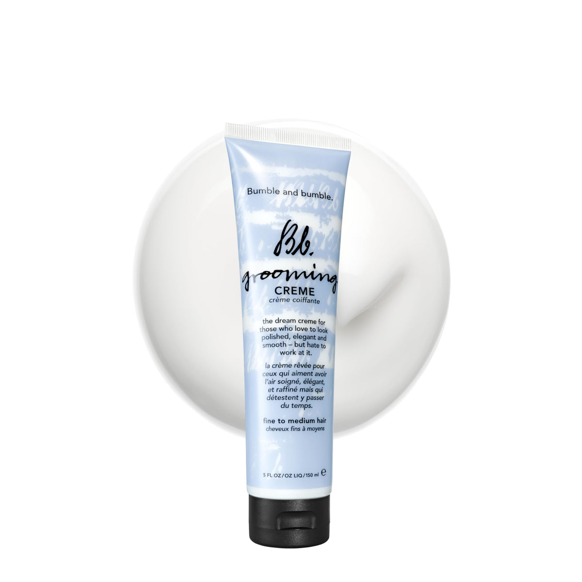 Bumble and bumble product front packaging showing branding and size benefits