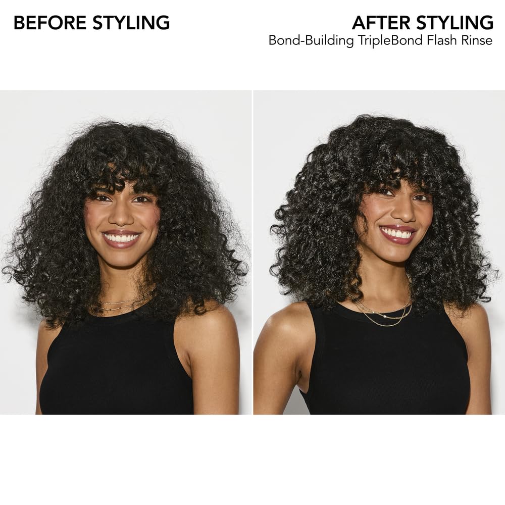 Model trio with wavy, curly, and straight hair demonstrating Bumble and bumble suitability