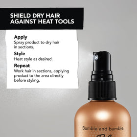 Bumble and bumble on bathroom shelf illustrating everyday styling convenience
