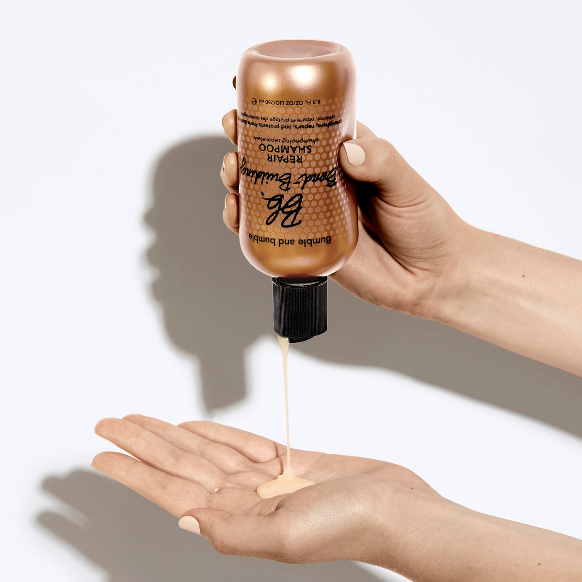 bumble and bumble in-shower use demonstrating repair routine benefit