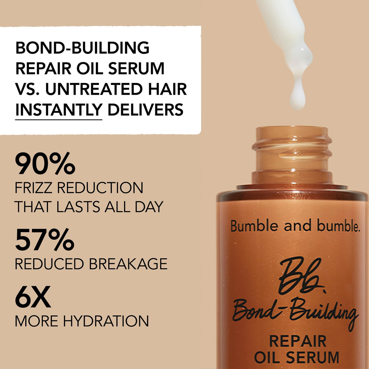 Bumble and bumble ingredient complex close-up highlighting bond-building benefit