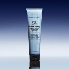 Bumble and bumble ingredient panel label closeup showing Strand-Plumping Technology benefit