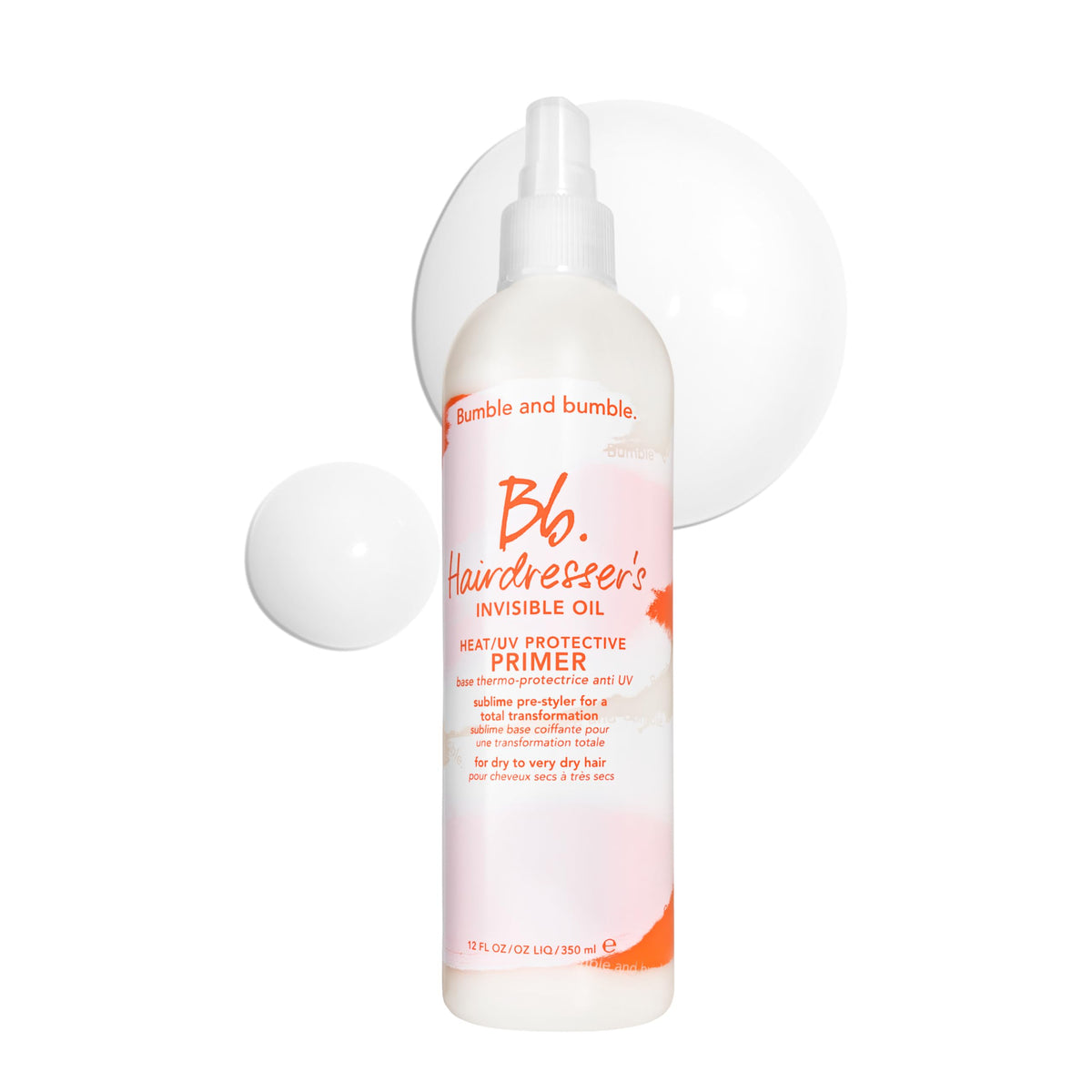 Bumble and bumble front bottle view showing product and volume, highlighting versatility