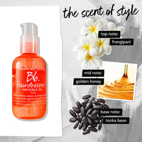 Bumble and bumble key ingredients grapeseed coconut argan oils displayed