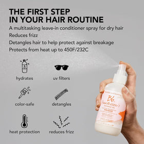 Bumble and bumble label close-up showing product claims and color-safe feature