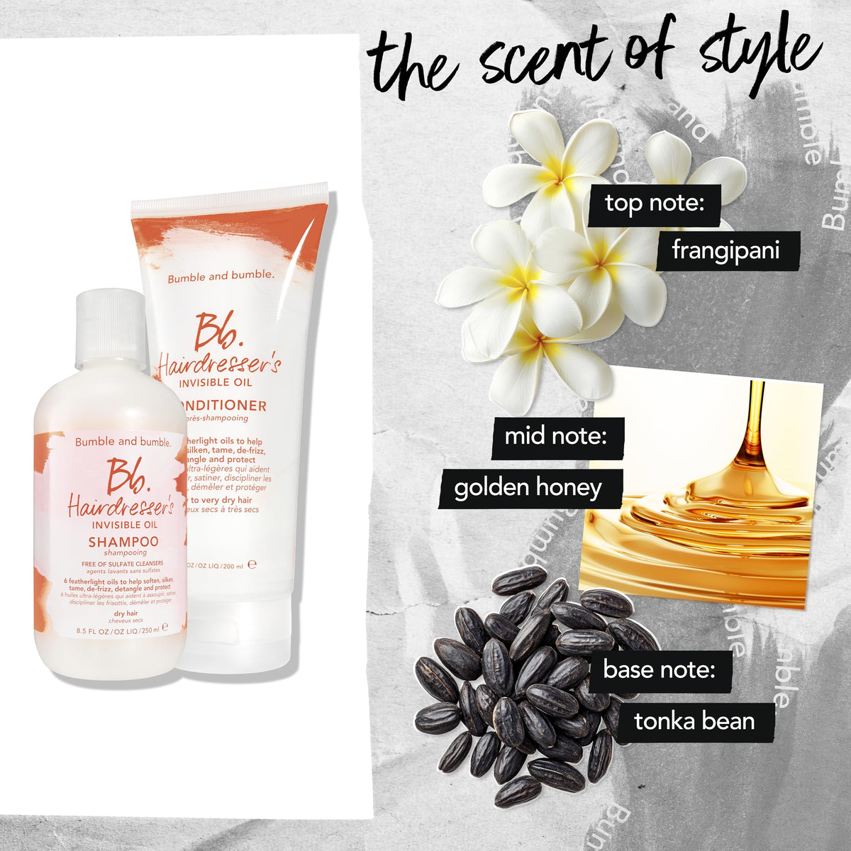 Bumble and bumble on bathroom shelf staged lifestyle showing elegant scent and routine upgrade