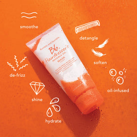 Bumble and bumble oil blend ingredients arranged to highlight nourishing oils