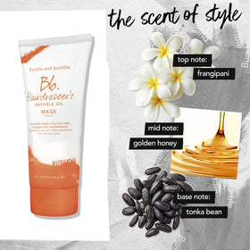 Bumble and bumble jar on bathroom shelf in routine setting for weekly use