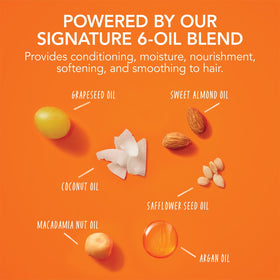 Bumble and bumble 6-oil blend ingredients arranged to show nourishing hydration