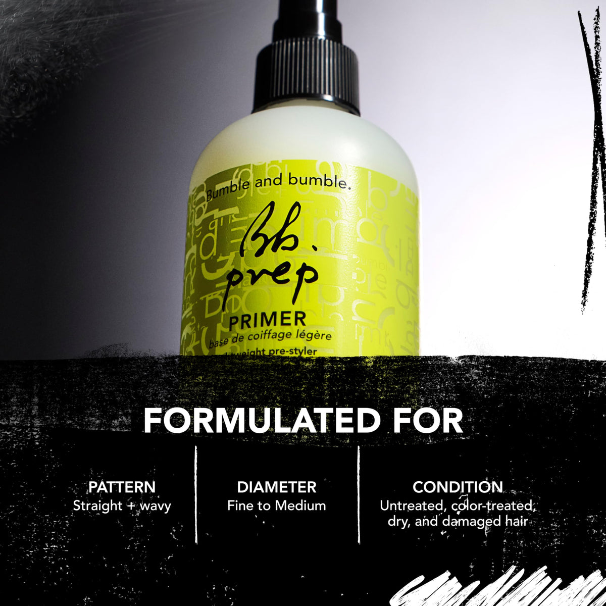 Bumble and bumble primer texture closeup illustrating lightweight formula and slip