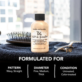 Bumble and bumble application in hands demonstrating easy targeted use