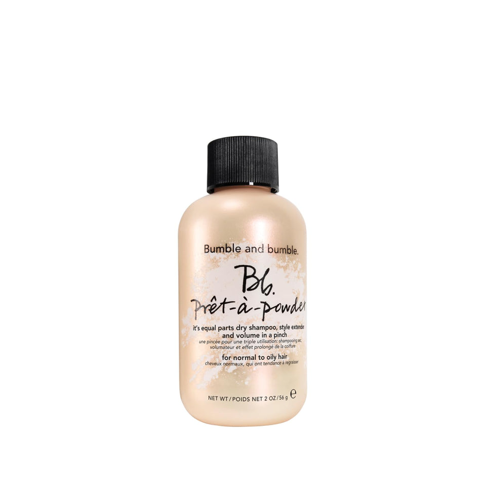 Bumble and bumble front packaging showing compact dry shampoo for quick refresh