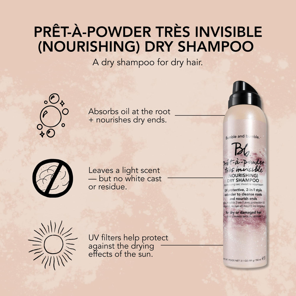 Bumble and bumble mist texture demo highlighting oil absorption