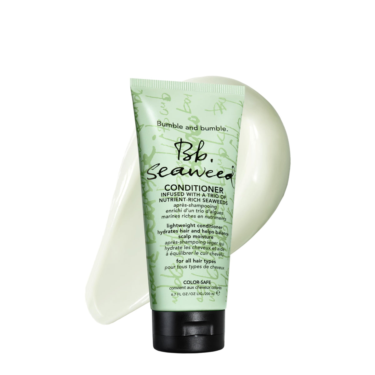 Bumble and bumble front packaging showing product and benefit of lightweight hydration