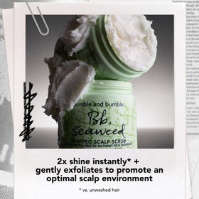 Bumble and bumble close-up whipped texture demonstrating gentle exfoliant spread