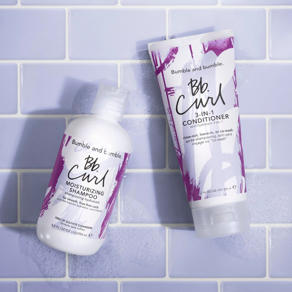 Bumble and bumble next to passport showing travel size convenience benefit