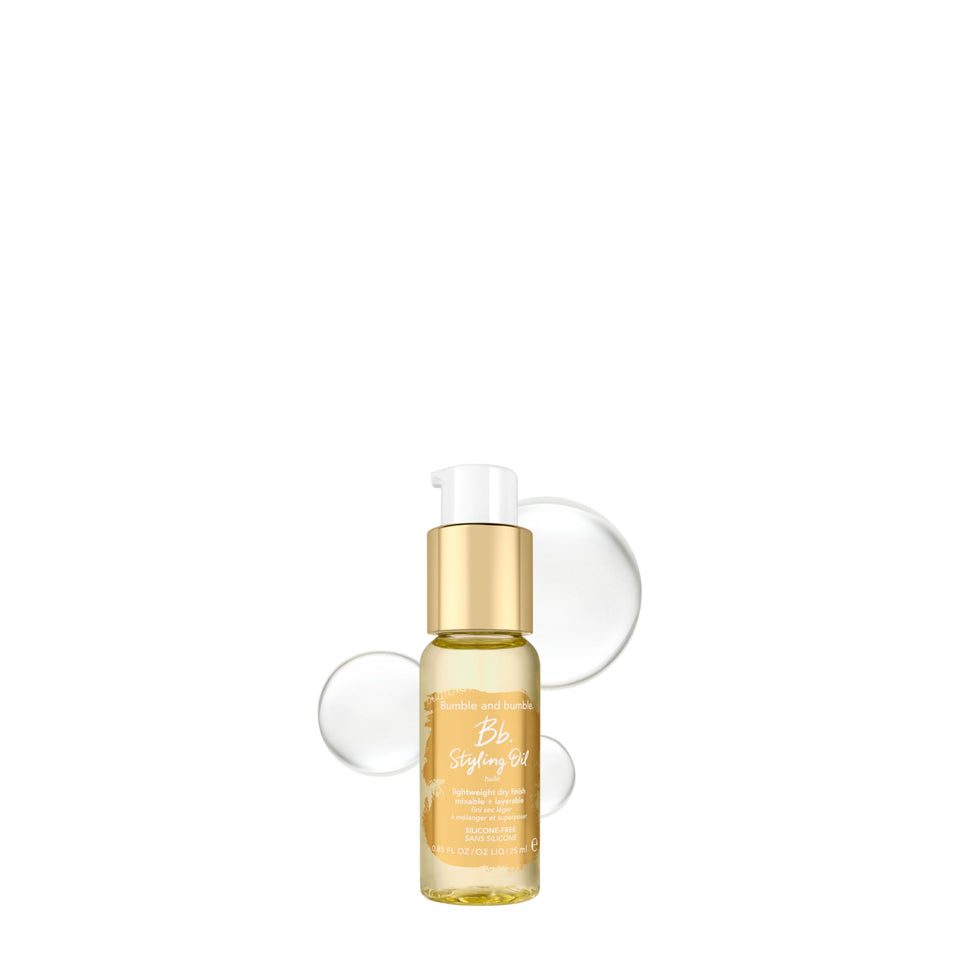 Bumble and bumble front packaging showing travel-size bottle and brand
