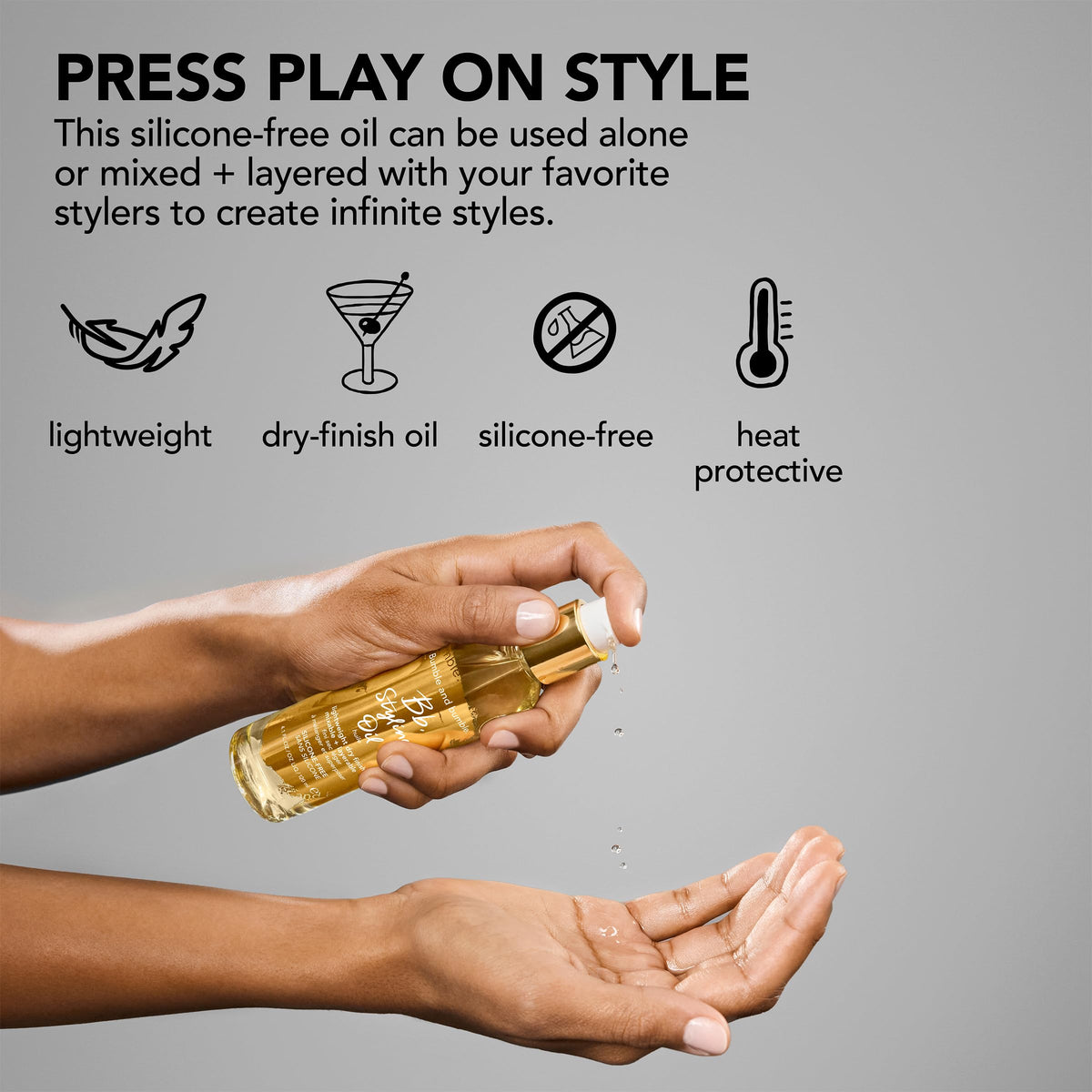 Bumble and bumble mini bottle in travel pouch emphasizing portability