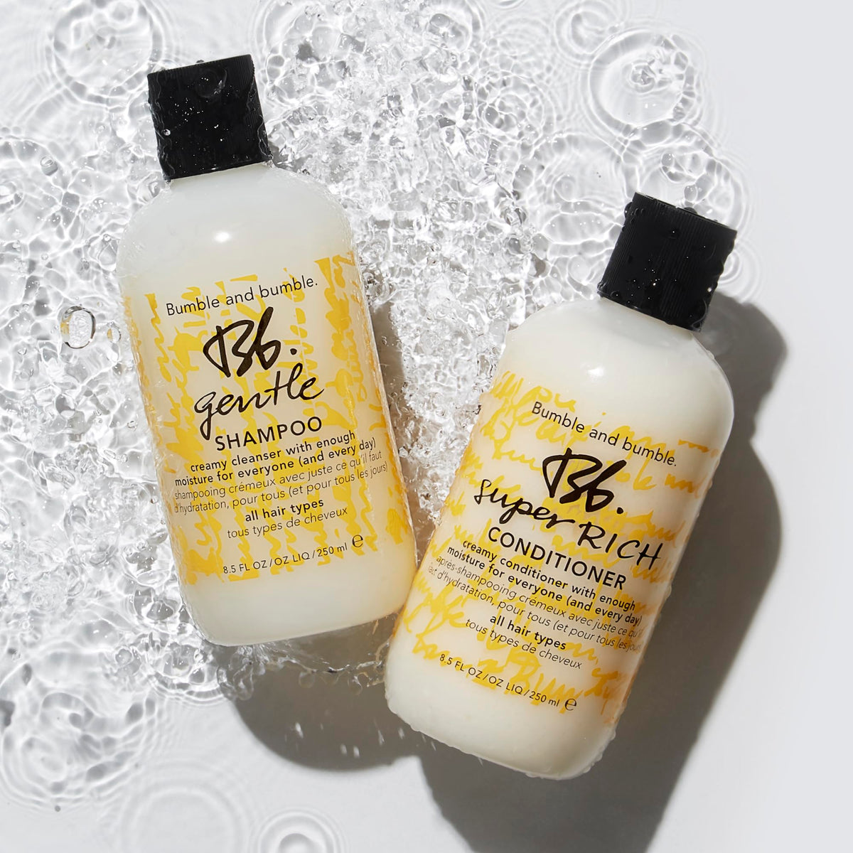 Bumble and bumble ingredient focus with avocado and glycerin highlighting moisturizing benefits