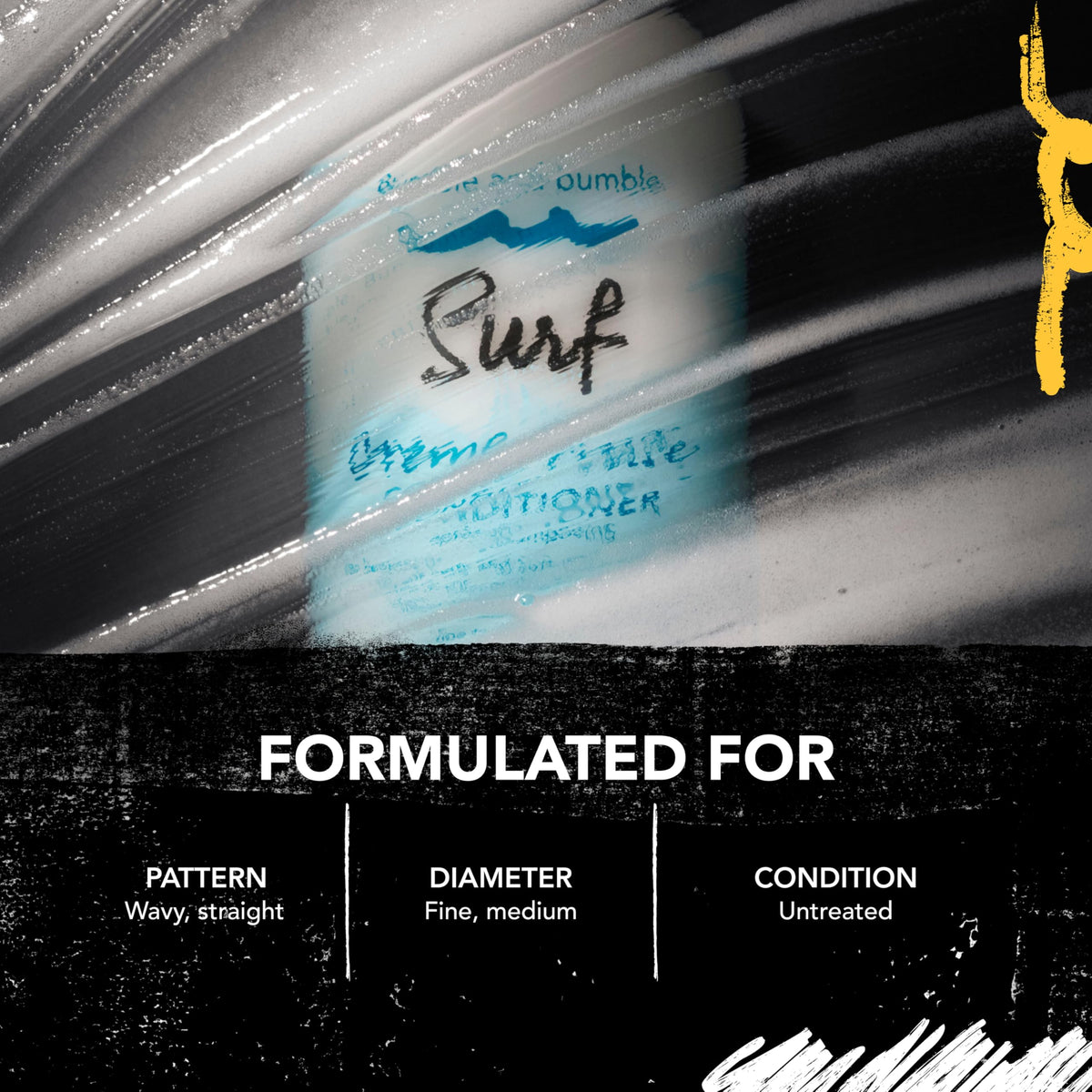 Bumble and bumble creamy texture on palm showing lightweight moisturizing benefit