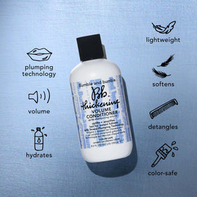 Bumble and bumble shampoo pouring to show lightweight lift benefit