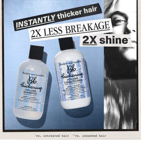 Bumble and bumble shampoo texture poured for lightweight, non-weighting moisture benefit