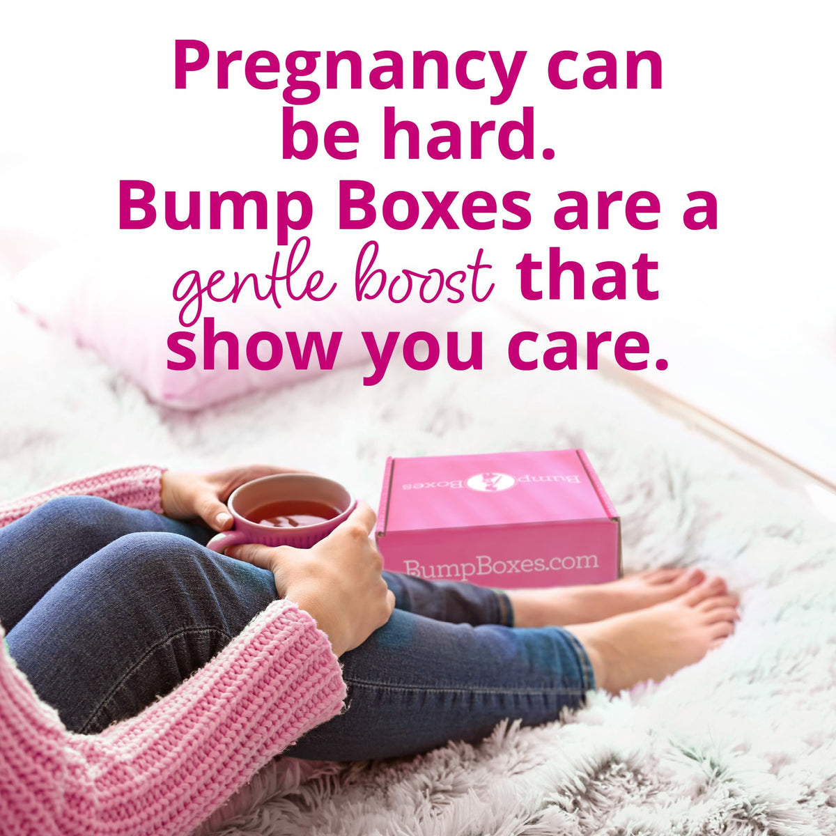 Bump Boxes Relax Bath Soak pouch spilling salts illustrating calming soak benefit