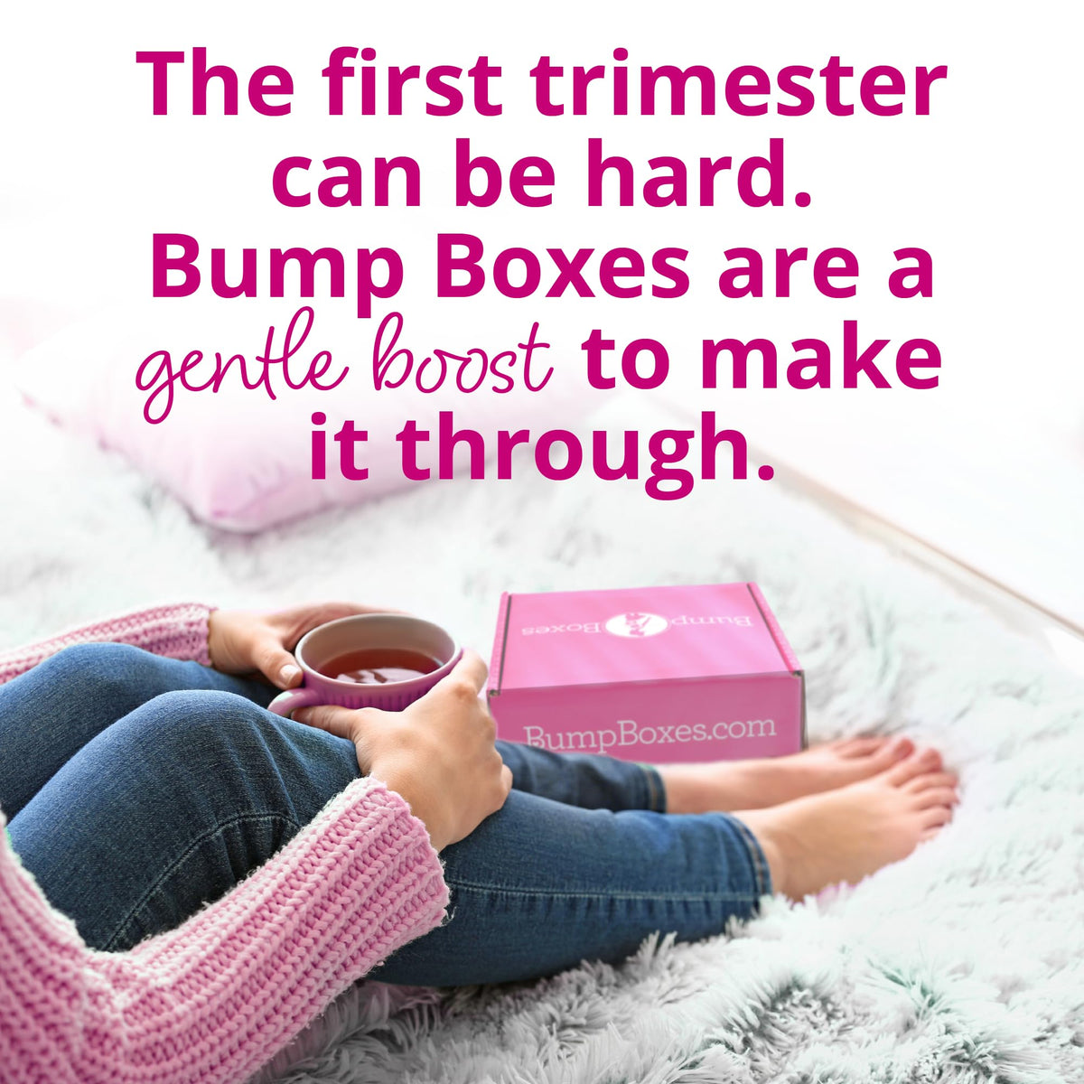 Bump Boxes organic lotion pump closeup soothing skin and uplifting citrus scent