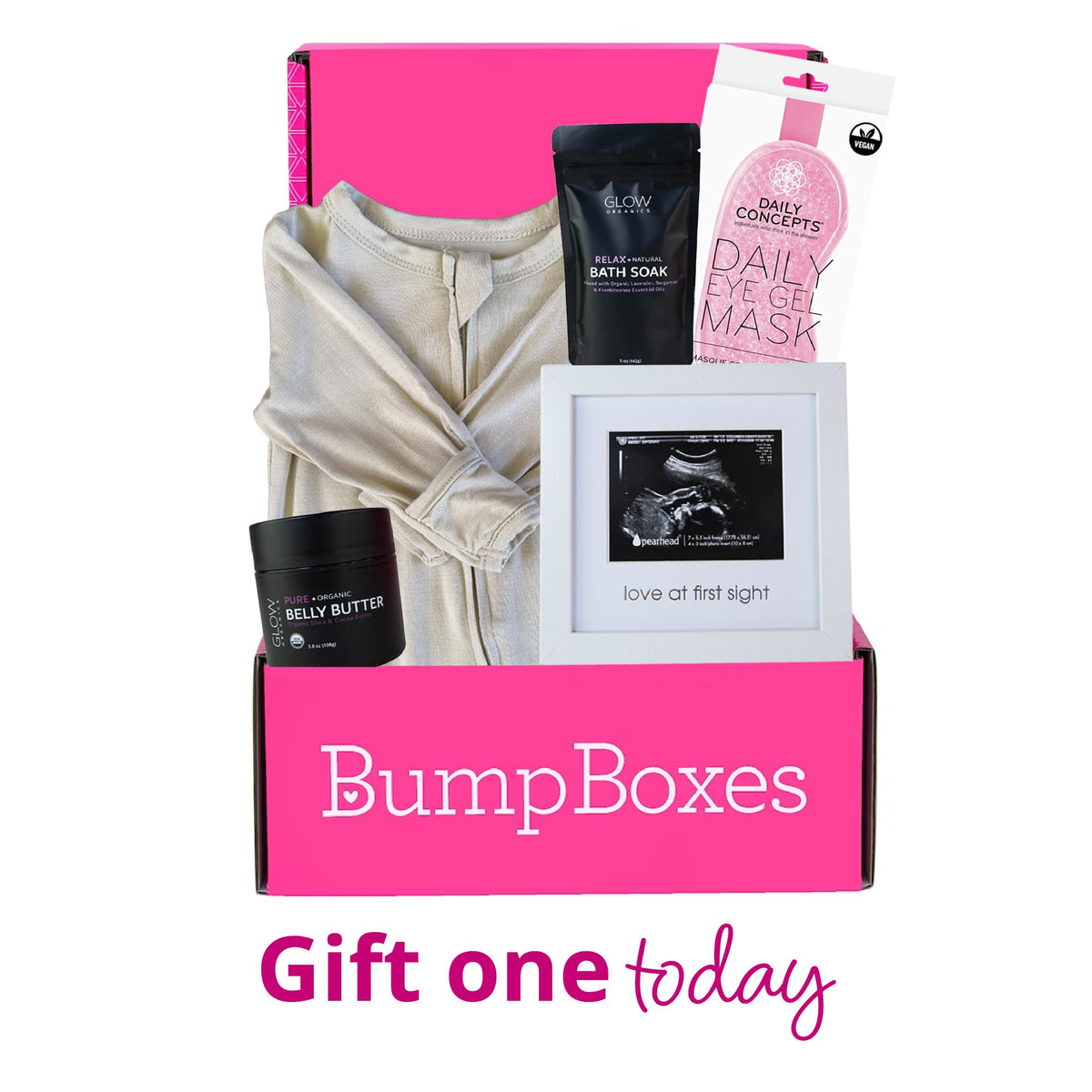 Bump Boxes sonogram frame holding ultrasound highlighting keepsake celebration benefit