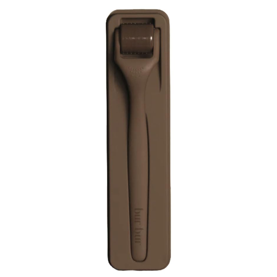 Bur Bur front view of scalp care roller showing ergonomic handle and roller head benefit: comfortable grip