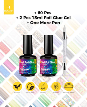 BURANO nail in use application with glue and lamp demonstrating ease of use