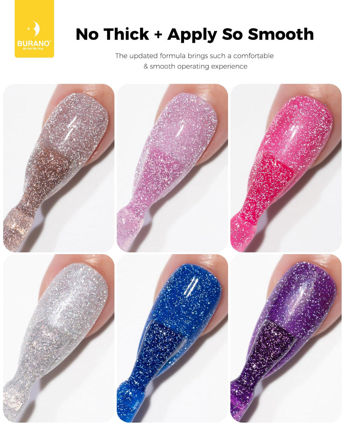 BURANO soak-off removal step showing gentle lift and safe nail preservation benefit
