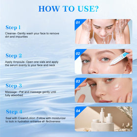 BurGift ampoule next to makeup brush for smoother makeup finish