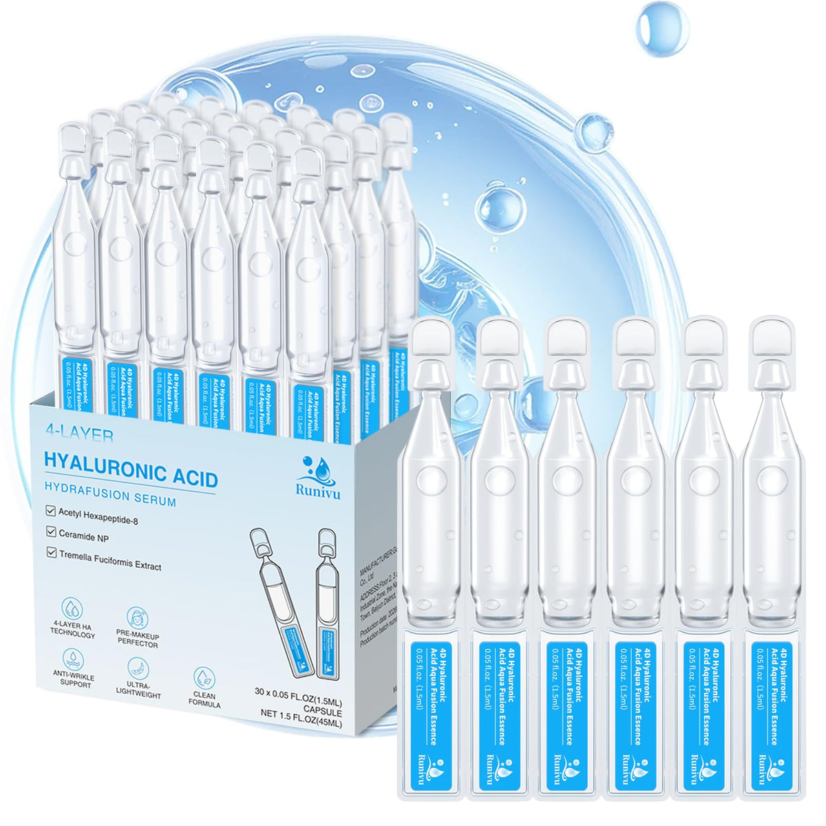BurGift front packaging showing 30 ampoules and clear benefits