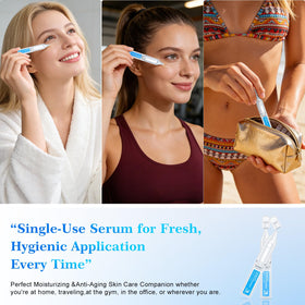 BurGift open ampoule with serum droplet demonstrating easy application