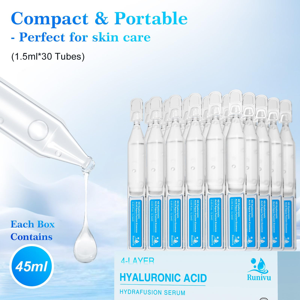 BurGift ampoule used after facial showing calming, soothing benefit