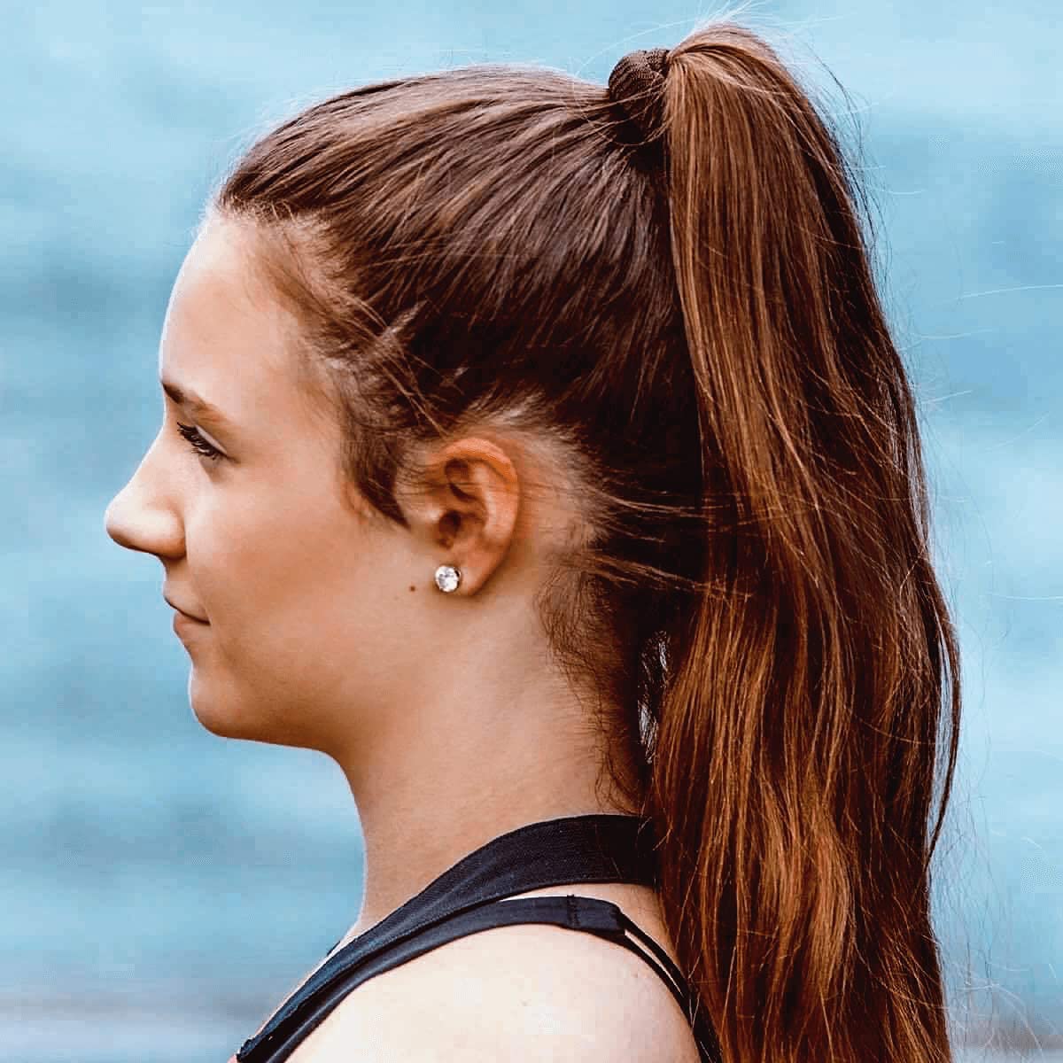 Burlybands stretched to show strong elastic hold and durability