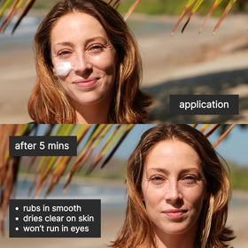 burnd texture close-up showing lightweight lotion and quick absorption