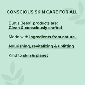 Burt's Bees split-face before and after showing reduced shine