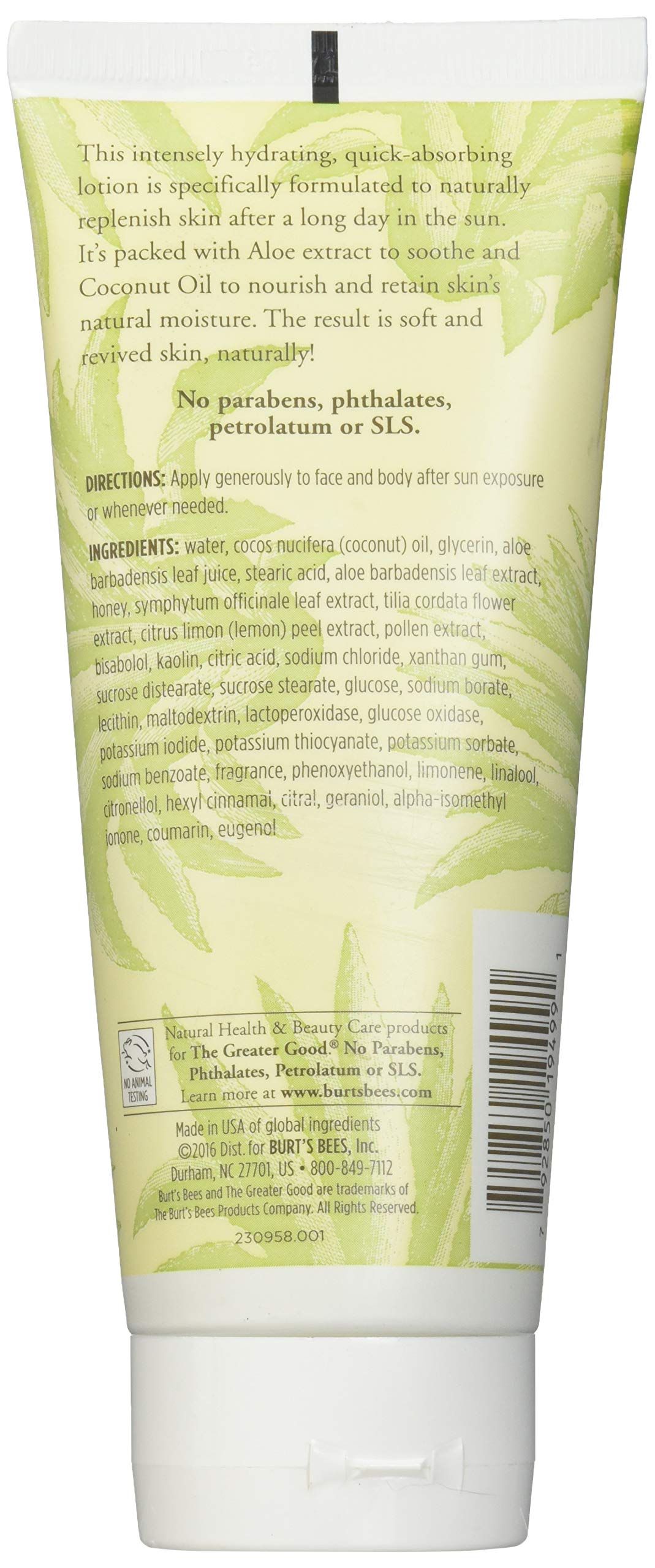 Burt's Bees close-up of lotion texture demonstrating smooth, hydrating finish