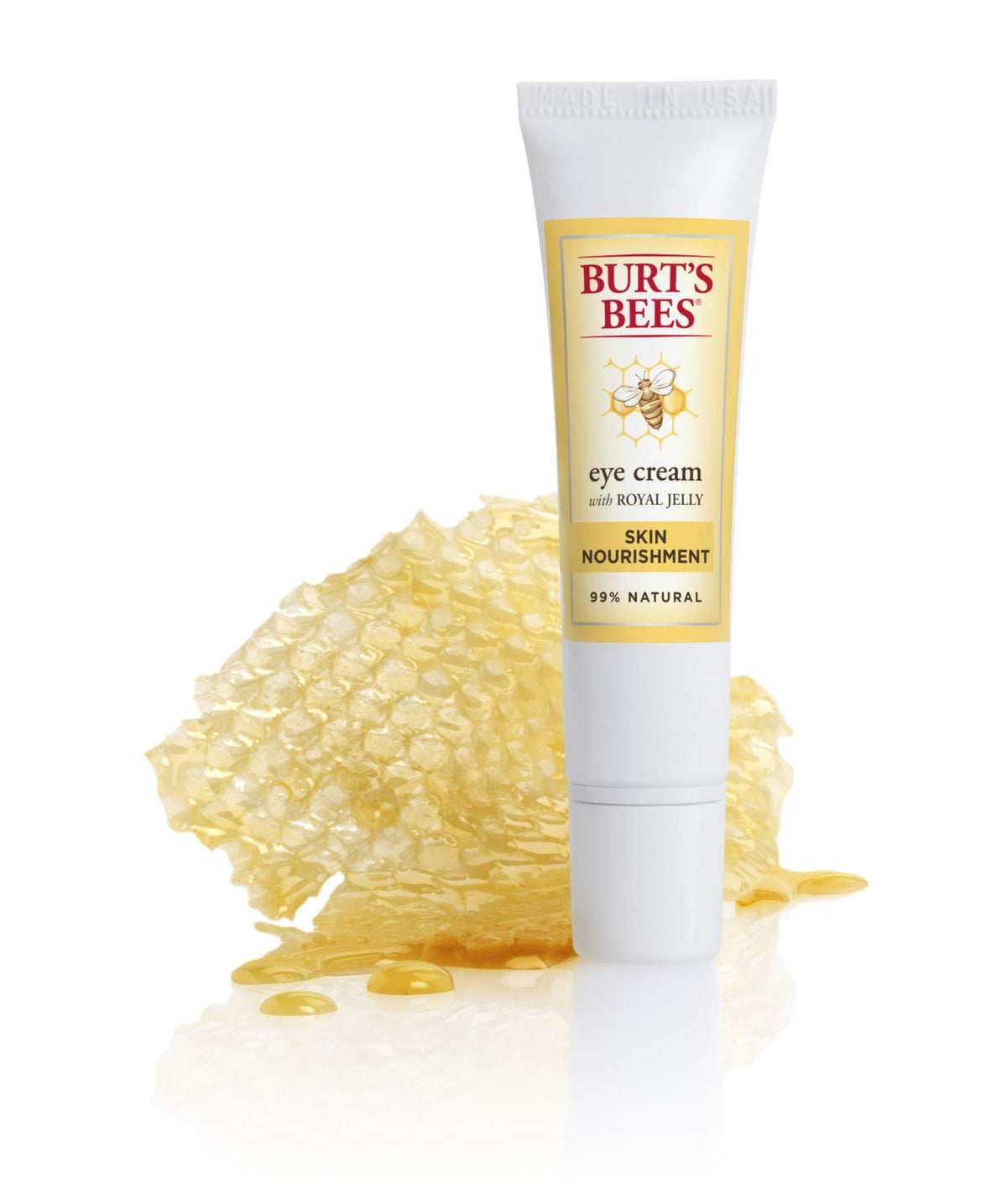Burt's Bees application under-eye demonstration for gentle patting